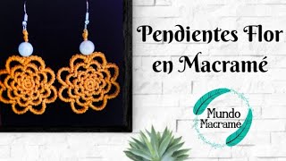 Pendiente flor Macramé [upl. by Nitsur]