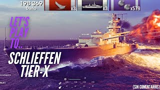 ¡Batalla Asimétrica acorazado Alemán Schlieffen 3kills y 198k de daño worldofwarships [upl. by Lemrahc604]