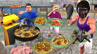 Chicken Biryani Banane Machine Gone Wrong Street Food Biryani Machine Hindi Kahani Moral Stories [upl. by Anyela]