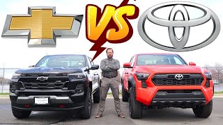 2024 Toyota Tacoma vs 2024 Chevy Colorado Chevy Beat Toyota [upl. by Elatsyrc]