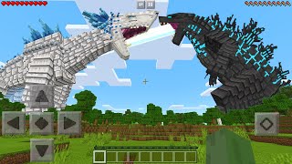 I Found GODZILLA vs SHIMO in Minecraft Pocket Edition [upl. by Marian438]