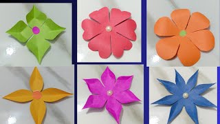 Easy Paper flower craft 6Beautiful paper flower makingPaper craft tutorial Paper activity tutorial [upl. by Petrie]