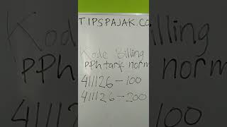 Kode Billing PPh Tarif Normal  Tarif Umum pajak tipspajak kodebilling [upl. by Norrag]