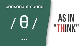 TH Consonant Sound  θ  as in quotthinkquot American English Pronunciation [upl. by Yras]