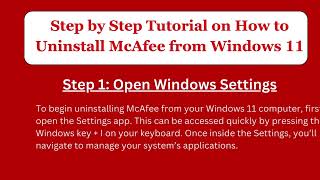 How to Uninstall McAfee on Windows 11  Uninstall McAfee [upl. by Maire727]