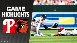 Phillies vs Orioles Game Highlights 61624  MLB Highlights [upl. by Nilrac207]