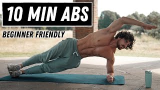 10 Min ABS  Beginner Friendly  Rowan Row [upl. by Obocaj]