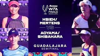 HsiehMertens vs AoyamaShibahara  2021 WTA Finals Doubles [upl. by Retnyw]