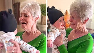 Grandparents Meet Grandchild For The First Time  Very Emotional [upl. by Yetta851]