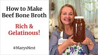 How to Make Rich amp Gelatinous Beef Bone Broth  Bone Broth Recipe [upl. by Lewej]