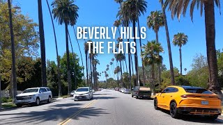 Full Version Beverly Hills The Flats Residential Neighborhood Luxury Mansions Driving Tour CA [upl. by Giulia]