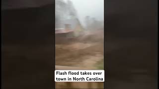 Flash flood takes over town in North Carolina as part of the aftermath of hurricane Helene￼ [upl. by Nymrak]