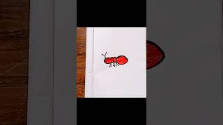 Simple ant drawing art shorts shortvideo ytshorts [upl. by Lerrehs]