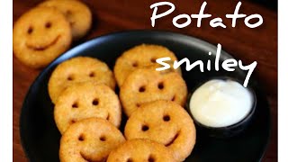 potato smiley recipe  how to make potato smiles [upl. by Annah]