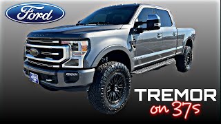 2022 Ford F250 Platinum TREMOR Covert Edition Carbonized Gray Super Duty on 37s [upl. by Bluefield]