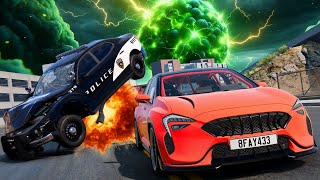 Alien Orb ATTACKS City amp SMASHES Cars in BeamNG Drive Mods [upl. by Marela411]