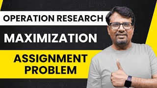 Assignment Problem  Hungarian Method  Maximization Assignment Problem [upl. by Baniez]