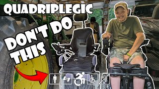 Keeping My Old Wheelchair Alive Or Trying To  Vlog  Quadriplegic C5C6C7 [upl. by Reger]