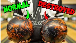 Destroying a Bowling Ball with a POWER TOOL Is a BAD IDEA [upl. by Einitsed]