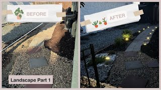 DIY Landscaping Side Yard and Trash Can Platform  Part 1 [upl. by Aisat]