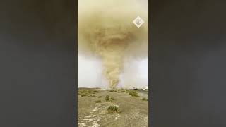 Dust tornado spotted in United Arab Emirates [upl. by Martinson51]