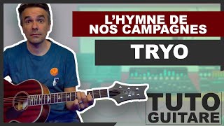 LHymne de nos campagnes  Tryo  Tuto Guitare Facile Version Play Along [upl. by Ahsinut]