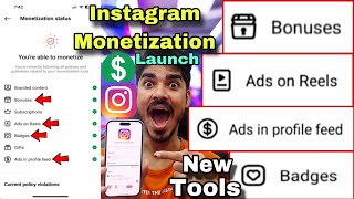 Instagram Monetization 🤑 Instagram Ads on Reels  Instagram Bonus  Instagram Ads in profile feed [upl. by Dwain868]