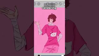 Dazai in hello kitty pajamas drawing process 😋🫶 [upl. by Akemot894]