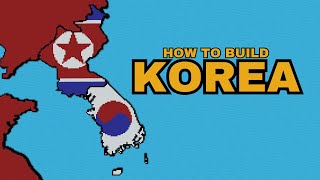 Korea  World Flag Map Tutorial Part 56 Minecraft [upl. by Edlyn980]