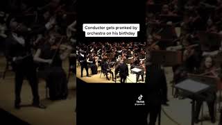 HAPPY BIRTHDAY  ORCHESTRA PRANK THEIR CONDUCTOR ON HIS BIRTHDAY [upl. by Farlee506]