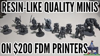 How To Print ResinLike FDM Minis on 200 3D Printers Printing The Game 3 [upl. by Tamma]