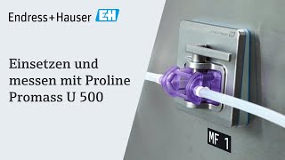 Einsetzen und messen mit Proline Promass U 500  EndressHauser [upl. by Htebaras]