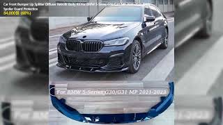 Car Front Bumper Lip Splitter Diffuser Retrofit Body Kit For BMW 5Series G30G31 MP 20212023 Black [upl. by Aicatsan]