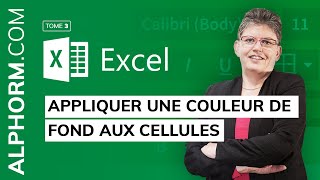 Tutorial EXCEL 2016 initiation Présenter les données  Appliquer une couleur de fond aux cellules [upl. by Darcey]