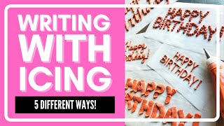 Writing With Icing  5 Easy Cake Writing Ideas for Beginners [upl. by Fania530]