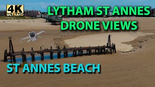 Lytham St Annes Beach Drone Views [upl. by Lafleur]