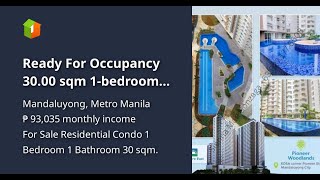 Ready For Occupancy 3000 sqm 1bedroom Residential Condo For Sale in Mandaluyong [upl. by Mavis330]