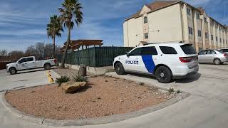 Texas Highway Patrol amp US Customs amp Border Protection Agents hole up at Microtel Eagle Pass Texas [upl. by Neilla]