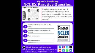 9 Sept NCLEX Practice Questions nclexpracticequestions nclex nursingexam education nursingtest [upl. by Ralf]