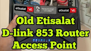 How to use etisalat dlink 853 router as a access point [upl. by Coffeng]