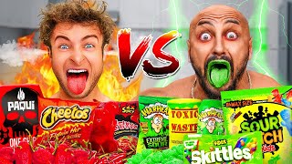 THE ULTIMATE SPICY VS SOUR CHALLENGE ft Worlds Strongest Man amp Veshremy [upl. by Landel]