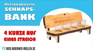 Geschenkideen für Männer  Schnapsbank mit Gravur als perfektes Männergeschenk [upl. by Husein]