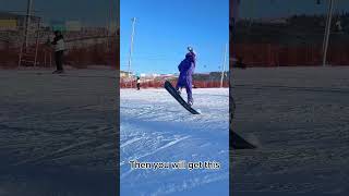 Wanna learn the trick snowboarding snowboard [upl. by Berlyn]