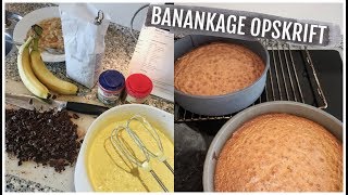 JEG BAGER DEN BEDSTE BANANKAGE MED CHOKOLADE  Hurtig og nem kage [upl. by Modie]