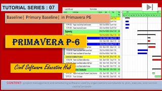 7Baseline  Primary Baseline  in Primavera P6 [upl. by Lasorella827]