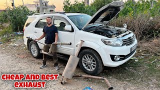 Loudest straight pipe exhaust in Fortuner 😱 How to remap your car at Home [upl. by Arihk621]