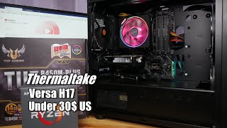 激安のPCケース「Thermaltake Versa H17」の開封とファンとマザーボードのオススメと実際組んだ感想の件 [upl. by Ailesor544]