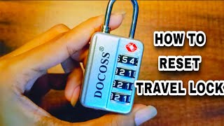 How to Reset Travel Lock  How to Set Luggage Lock 🔒 Docoss Travel Lock [upl. by Neelhtac687]