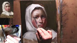 Acrylic Painting LIVE  Painting a Diego Velázquez [upl. by Ahsaelat]