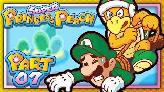 Super Princess Peach Part 7  World 7  Giddy Sky Lets Play [upl. by Silber]